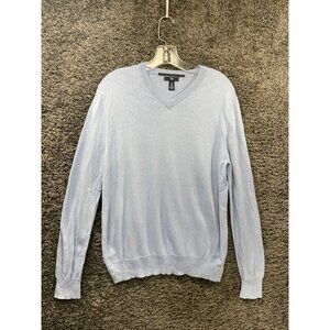 Gap Sweater Mens Medium Body Blue Knit Lightweight Long Sleeve V Neck Pullover